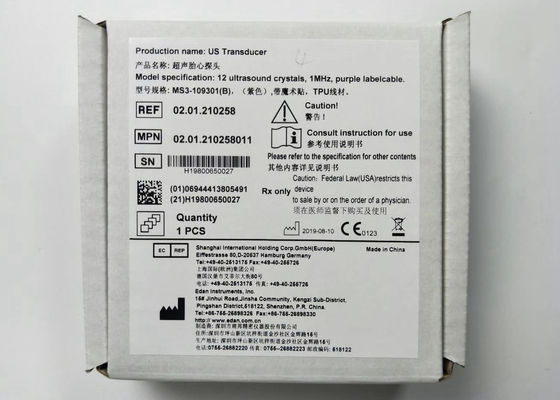 미국 변환기 태아 초음파 탐사 4 바늘 방수 IPX8 MS3-109301