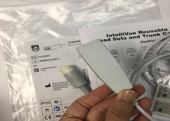 M1669A 간접 재사용 3 납 ECG 케이블 aAMI/IEC 2.7M TPU 재료