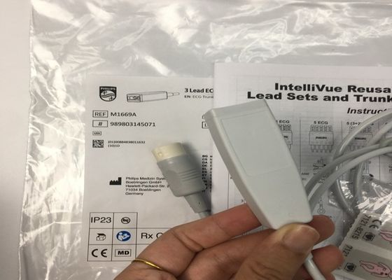 M1669A 간접 재사용 3 납 ECG 케이블 aAMI/IEC 2.7M TPU 재료