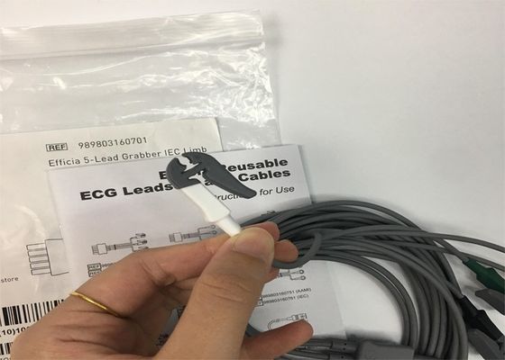 PHLIP Efficia 재사용 5 납 ECG 케이블 성인용 IEC 다리