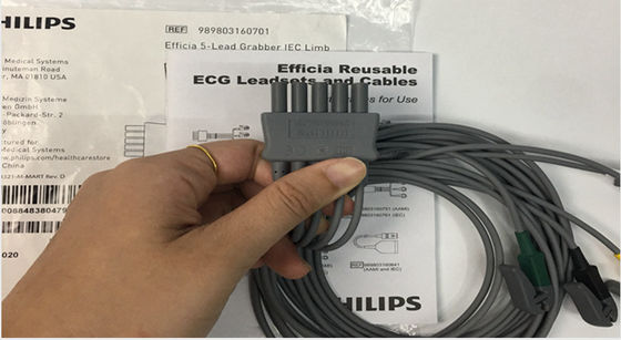 PHLIP Efficia 재사용 5 납 ECG 케이블 성인용 IEC 다리