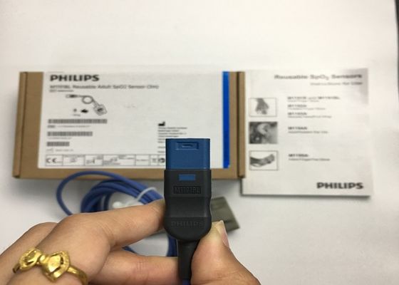 필립 M1191BL 의료 장비 예비 부품, 성인 SpO2 센서 3M D 모양 8 핀
