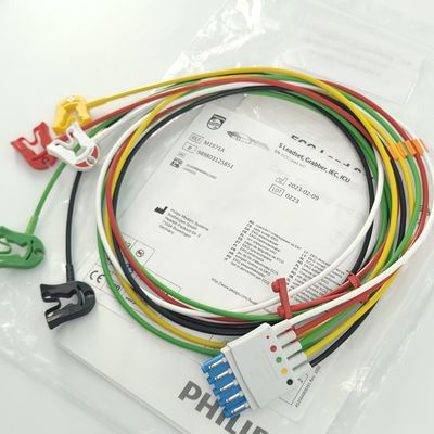 필립 환자 모니터 의료기기 소모품 CBL 5 리드셋 Grabber IEC ICU REF M1971A 989803125851