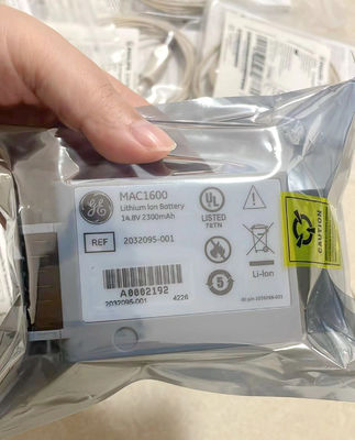 GE MAC1600 ECG 기계 배터리 14.8V 2.3Ah 37Wh REF 2032095-001