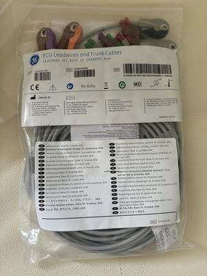 GE 2104749-001 - 10 리드 ECG 리드선 및 트렁크 케이블 세트, AHA