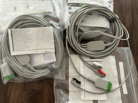 GE 리드 와이어 및 트렁크 케이블 REF: 5831398 ECG 3 리드 케이블 분리 할 수없는 GRABBER AHA 4.7M 15FT