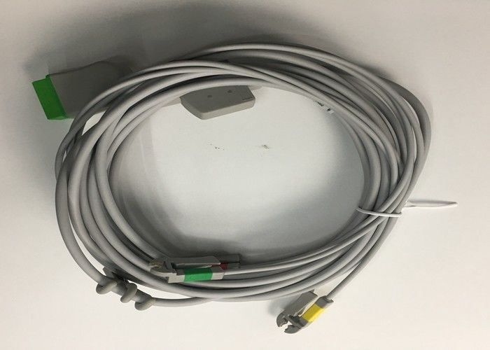멀티 링크 ECG 교체 부품 케이블 3 통합 Grabber 리드 와이어와 함께 유도 3.6M