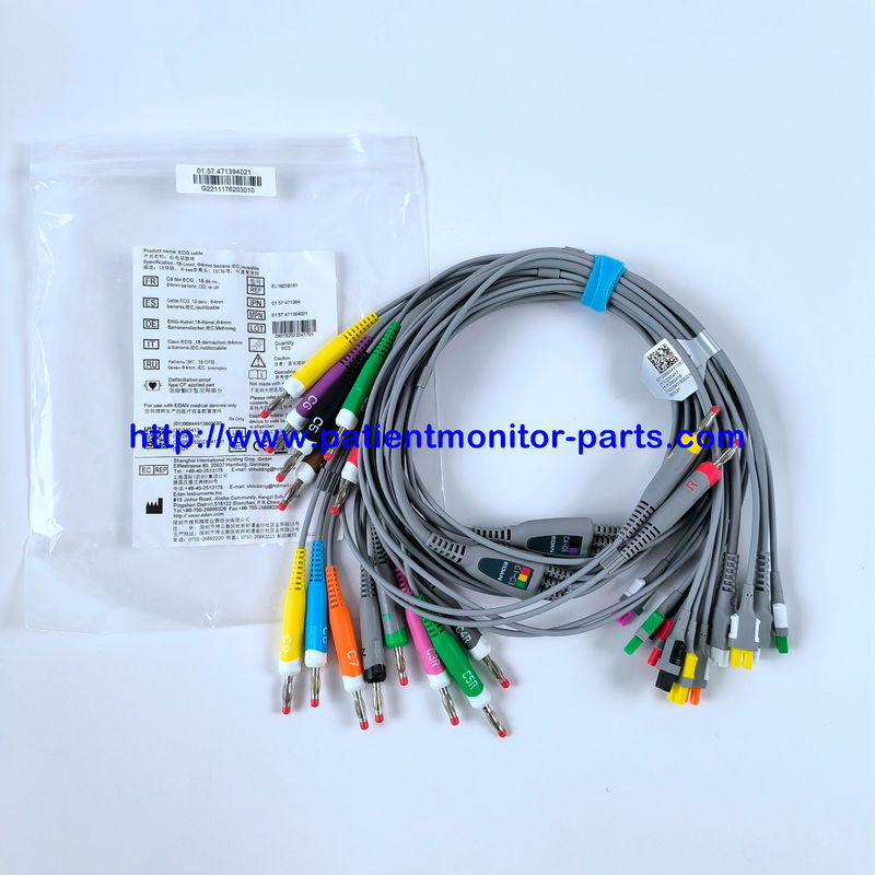 EDAN ECG CABLE 18-Lead 4MM 바나나 IEC 재사용 REF EL16DIB181 IPN 01.57.471394