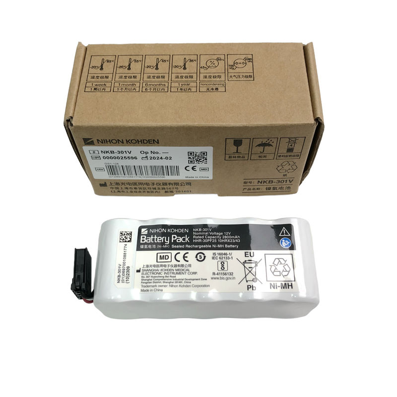 NIHONKOHDEN NKB-301V 밀폐 재충전 가능한 Ni-MH 배터리 명소 전압 12v 등급 용량 2800mAh